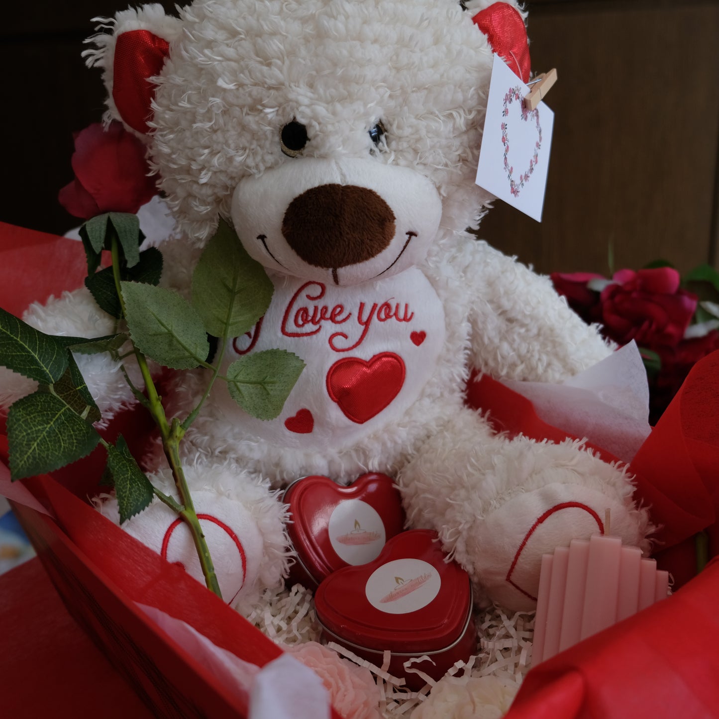 Large Teddy Valentine Hamper
