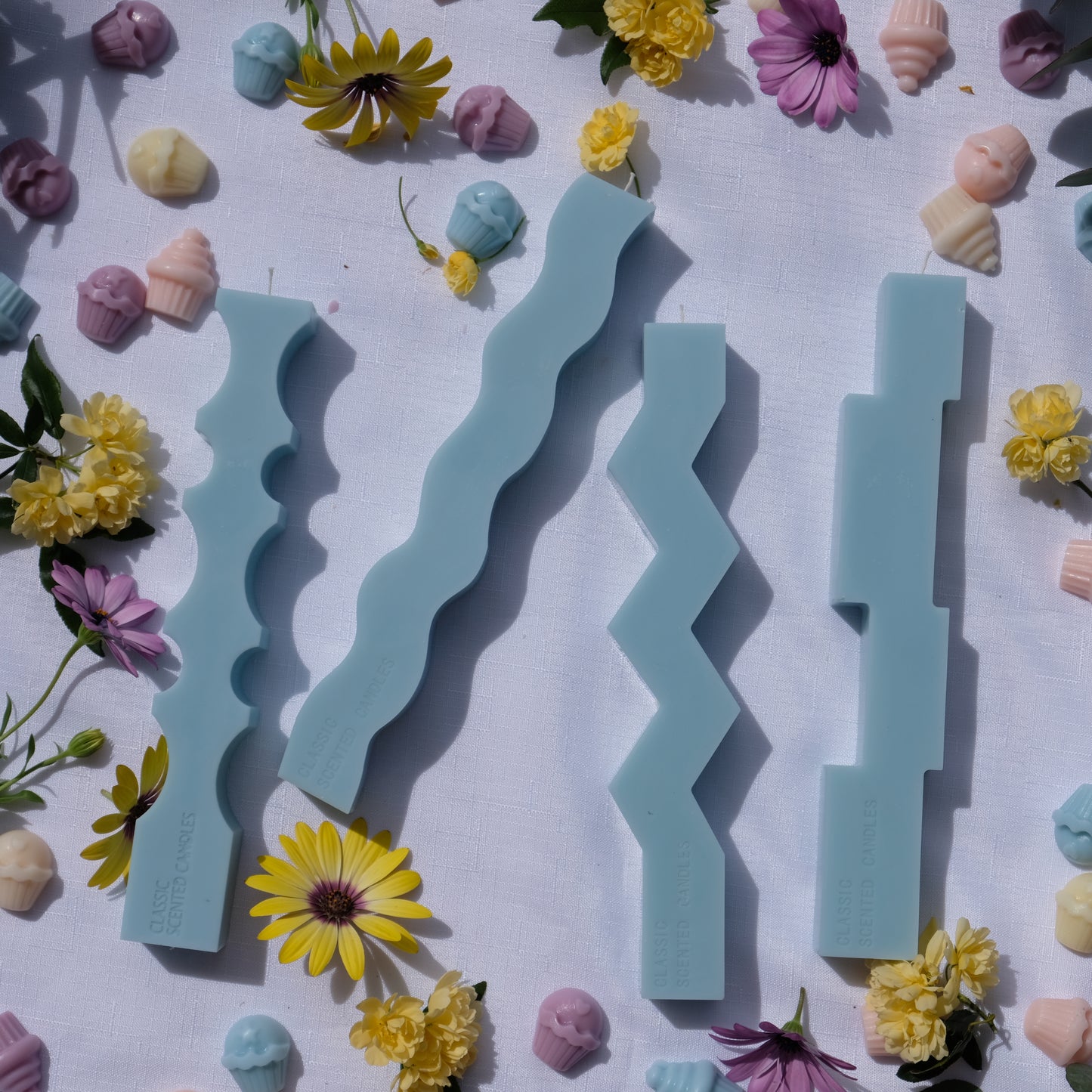Pastel Blue Pillars