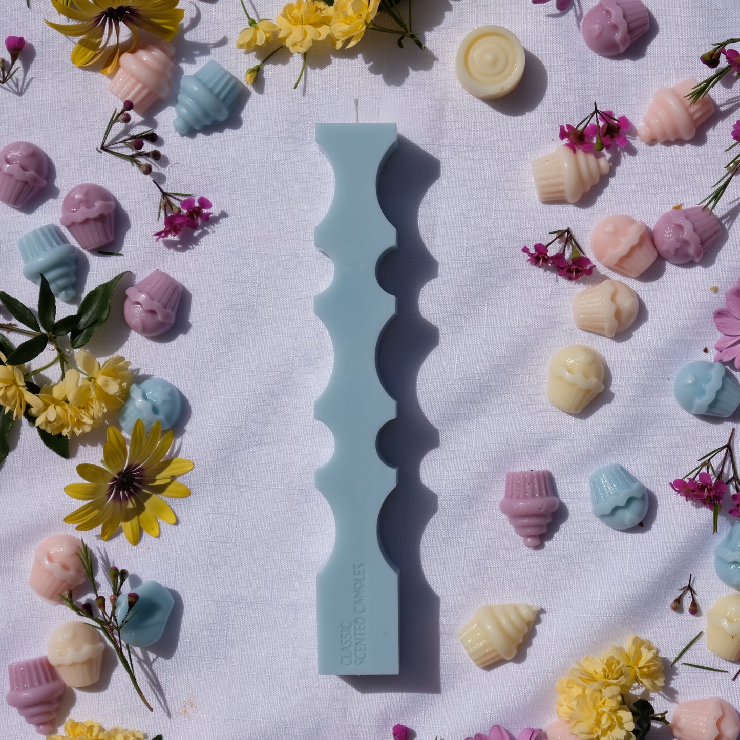 Pastel Blue Pillars